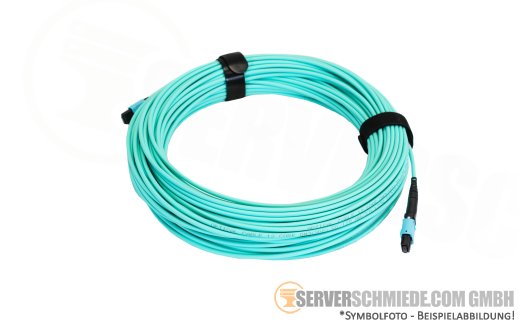 LWL 30m Kabel MTP MPO Trunkkabel 12-Fasern OM3  Multimode 40Gbit 100Gbit  female to female Pol-B