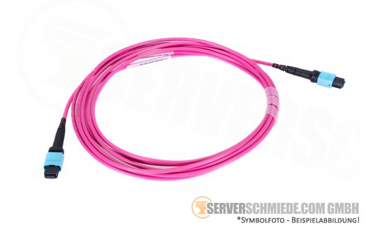 LWL 3m Glasfaser Kabel MTP Trunkkabel Patchkabel MTP 12 Fasern OM4 50/125 Multimode 40Gbit 100Gbit  female -- female Polarität B