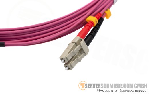 LWL 5m Glasfaser Kabel 2x LC Duplex 50/125 OM4 Patchkabel Netzwerk Optisch