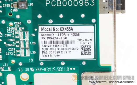 Mellanox ConnectX-4 MCX455A-FCAT 1x 56Gb QSFP28 PCIe x16 IB Network FDR Controller