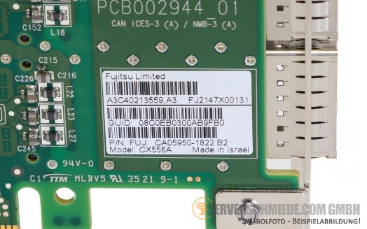 Mellanox Fujitsu ConnectX-5 MCX556A-ECAT 2x 100GbE QSFP28 Network PCIe x16 Controller CA05950-1822 +NEW+
