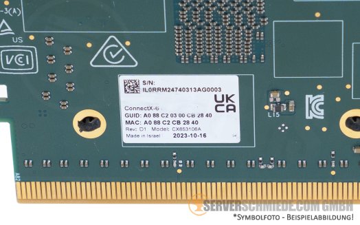 Mellanox MCX653106A-ECAT 2x 100GbE QSFP56 Ethernet Infiniband Network Controller PCIe 4.0 x16 ConnectX-6