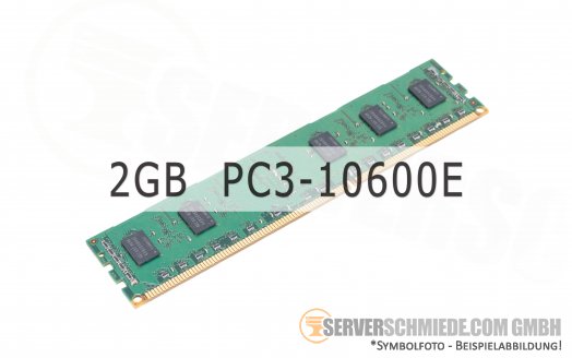 Micron 2GB 2Rx8 PC3-10600E unbuffered ECC MT18JSF25672AZ-1G4G1 334