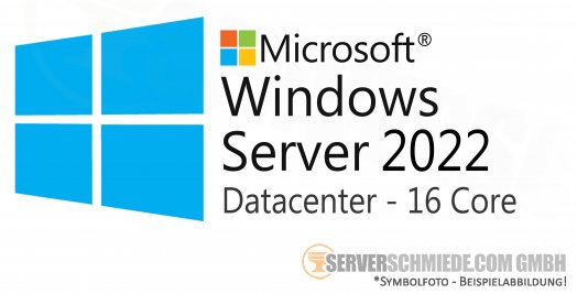 Microsoft Windows Server 2022 Datacenter 16-core - kommerziell nutzbare Betriebssystem Lizenz