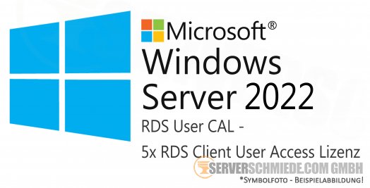 Microsoft Windows Server 2022 5x RDS User CAL - 5x Remote Desktop Client User Access Lizenz