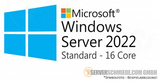 Microsoft Windows Server 2022 Standard 16-core - kommerziell nutzbare Betriebssystem Lizenz