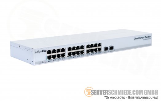 MikroTik Network Switch CSS326-24G-2S+RM 24x 1GbE RJ-45 copper - 2x 1/10GbE optisch SFP+ 19