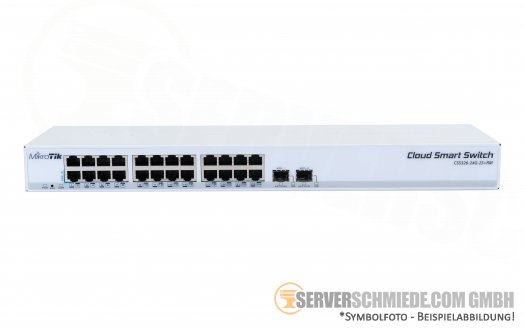 MikroTik Network Switch CSS326-24G-2S+RM 24x 1GbE RJ-45 copper - 2x 1/10GbE optisch SFP+ 19