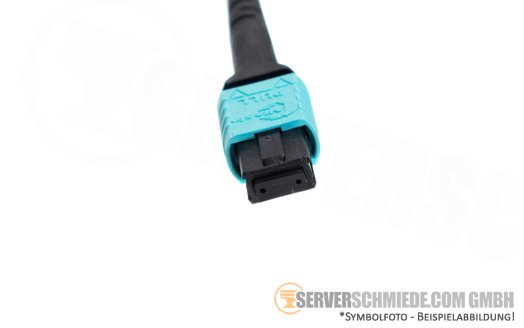 MPO MPT LWL 2m Breakout Kabel cable 1x MPO female to 4x LC Duplex Multi-Mode OM3 50/125