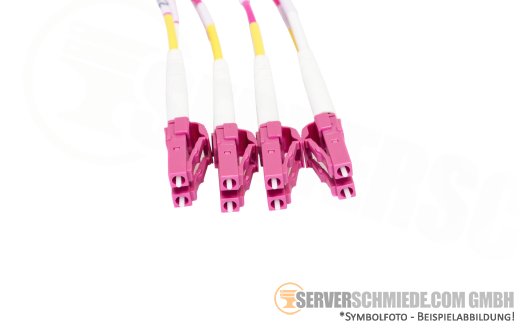 MTP MPO LWL 1m Breakout Kabel OM4 8 Fasern 1x MPO male 4x LC/LC Duplex male Multimode 50/125