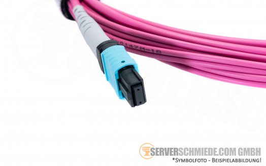 MPO MPT LWL 3m Breakout Kabel cable 1x MPO female to 4x LC Duplex Multi-Mode OM3 50/125