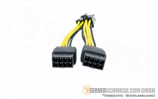 Generic 5-20cm GPU power Adapter Kabel cable 2x 8-pin PCIe female to 1x 8-pin EPS male Nvidia Tesla K80 M60 P40 P100 V100 030-0571-000