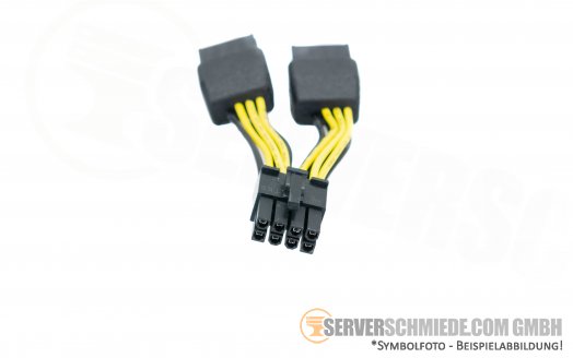 Generic 5-20cm GPU power Adapter Kabel cable 2x 8-pin PCIe female to 1x 8-pin EPS male Nvidia Tesla K80 M60 P40 P100 V100 030-0571-000
