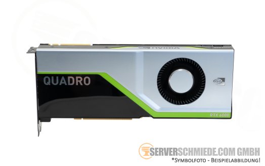 nVidia Dell Quadro RTX6000 RTX 6000 24GB GDDR6 aktiv 4x DP + 1x USB-C computing VDI AI KI Grafikkarte GPU 0DM8XC