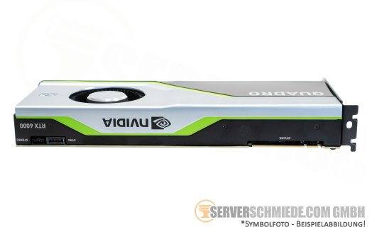 nVidia Dell Quadro RTX6000 RTX 6000 24GB GDDR6 aktiv 4x DP + 1x USB-C computing VDI AI KI Grafikkarte GPU 0DM8XC