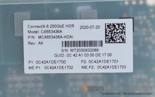 nvidia Mellanox CX653436A 2x 200Gb QSFP56 LAN Network Controller OCP 3.0 ConnectX-6 MCX653436A-HDAI