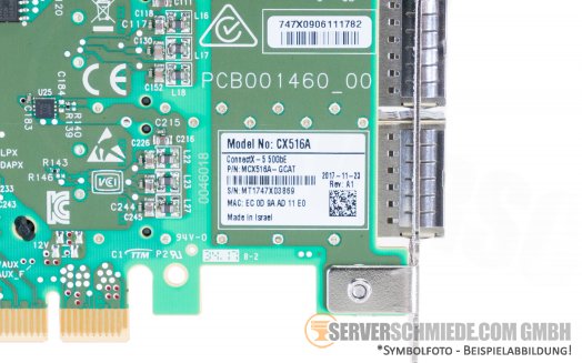 nvidia Mellanox CX516A 2x 50Gb QSFP28 1/10/40/25/50Gb Network LAN Controller PCIe x16 ConnectX-5  MCX516A-GCAT