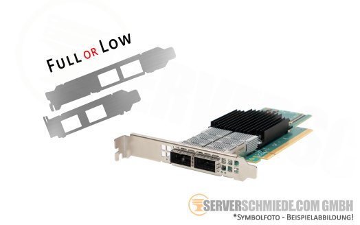 nvidia Mellanox MCX654106A 2x 100/200Gb QSFP56 LAN Network Controller PCIe 4.0 x16 ConnectX-6-Dx
