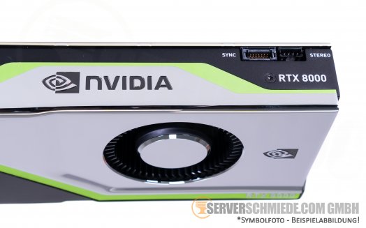 nVidia Quadro RTX 8000 48GB GDDR6 High-End CAD Workstation Grafikkarte GPU 1x USB-C 4x Display Port RTX8000