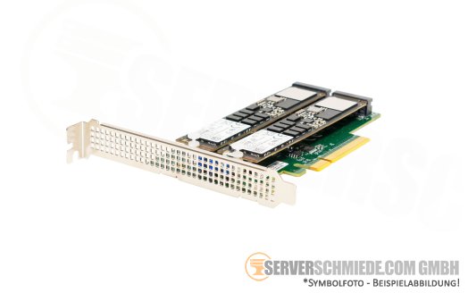 NVMe 2x M.2 PCIe x8 Controller incl. 2x 1,92TB Enterprise Performance NVMe OS Installation VMware WinServer Linux Ceph - FP +NEW+
