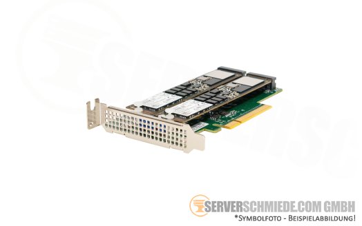 NVMe 2x M.2 PCIe x8 Controller incl. 2x 1,92TB Enterprise Performance NVMe OS Installation VMware WinServer Linux Ceph - LP +NEW+