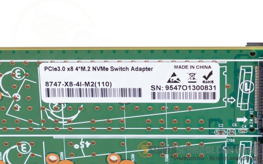 NVMe Bifurcation Switch 4x M.2 PCIe 3.0 x8 Controller 2242 - 22110 +NEW+