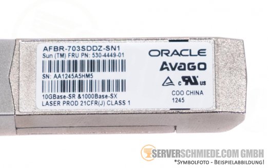 Oracle X2129A-N 10Gb SR 850nm SFP+ Transceiver AFBR-703DDZ-SN1 530-4449-01