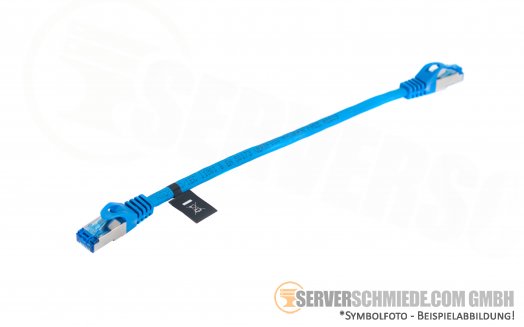 LogiLink Patch Cable Cat.6A S/FTP blue 0,25m, PrimeLine