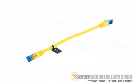 0,25m Cat.6 2x RJ-45 LAN Network cable Kabel Patchkabel S/FTP yellow