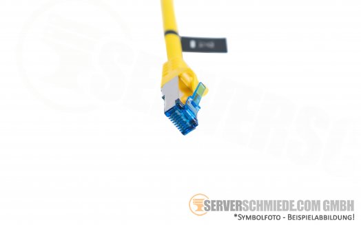 0,25m Cat.6 2x RJ-45 LAN Network cable Kabel Patchkabel S/FTP yellow