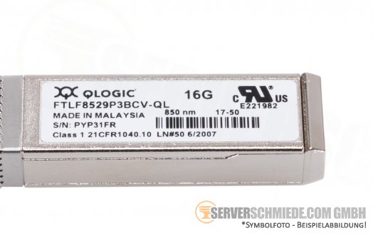 Finisar Qlogic 16Gb FC FibreChannel Transceiver SR SFP+ 850nm FTLF8529P3BCV-QL