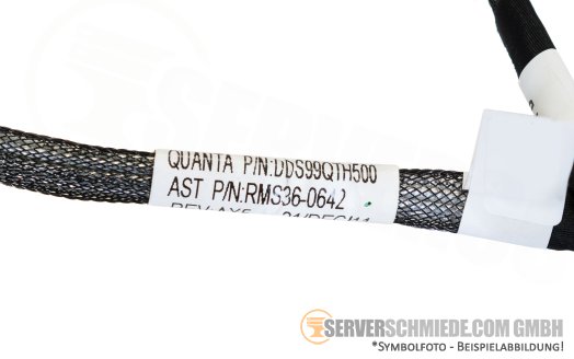 Quanta 60cm SAS Kabel 1x SFF-8087 winkel to 1x SFF-8087 gerade Huawei RH2288H DDS99QTH500