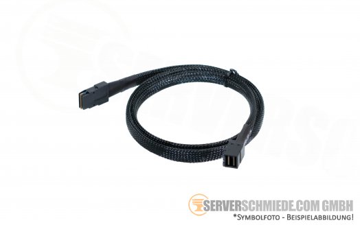 Generic 12G SAS Kabel cable 1m 1x SFF-8087 gerade to 1x SFF-8643 gerade
