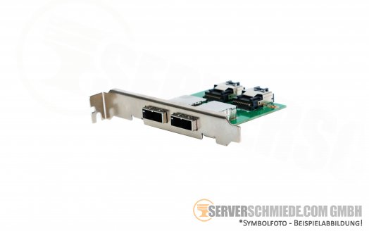 SAS SATA Controller 2x SFF-8087 female intern to 2x SFF-8088 female extern Konverter
