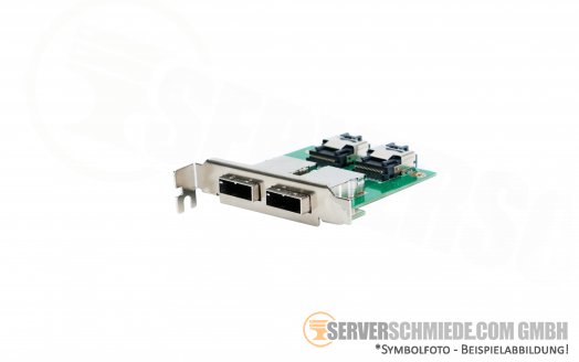 SAS SATA Controller 2x SFF-8087 female intern to 2x SFF-8088 female extern Konverter