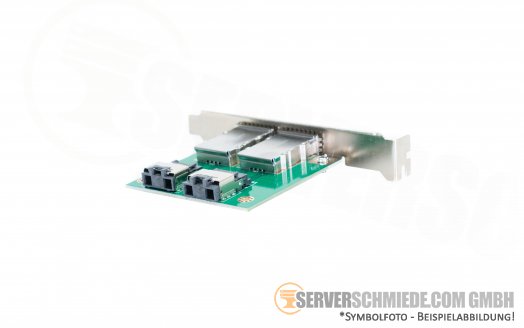 SAS SATA Controller 2x SFF-8087 female intern to 2x SFF-8088 female extern Konverter