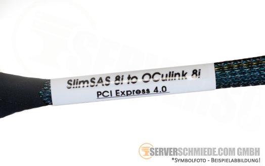 SAS SATA NVMe Tri-Mode 50cm Slimline x8 1x SFF-8654 8i to 1x OCuLink SFF-8611 8i (x8) PCIe Gen4 +NEW+