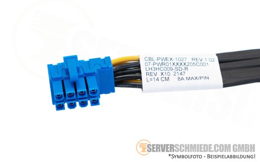 Supermicro 10cm GPU Kabel cable 1x 8-pin EPS to 1x 8-pin EPS CBL-PWEX-1027