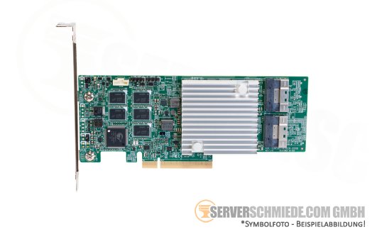 Supermicro 16-Port 12G SAS-3 SATA AOC-S3916L-H16iR-32DD 8GB PCIe 4.0 2x SFF-8654 HDD SSD Controller Raid 0, 1, 5, 6, 10, 50, 60 incl. BBU