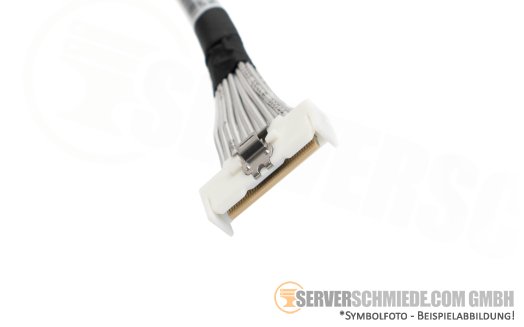Supermicro 18cm NVMe Kabel cable 1x SFF-8654 gerade to 1x SFF-8654 winkel AS -1115CS-TNR CBL-MCIO-1218M5RE-J