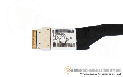 Supermicro 19cm NVMe Kabel  Slimline x8 (STR) to 2x SlimlineLP x4 (RE/LE) CSE-LB16TS-R860AWP CBL-SAST-1219LP-85