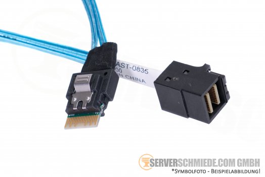 Supermicro 1m NVMe Kabel cable 1x SFF-8643 to 1x SFF-8654 4i CBL-SAST-0835