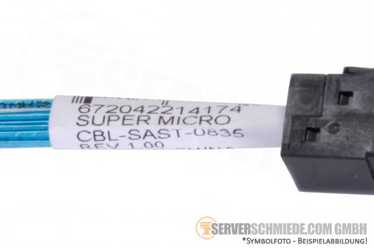 Supermicro 1m NVMe Kabel cable 1x SFF-8643 to 1x SFF-8654 4i CBL-SAST-0835