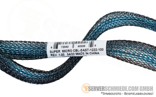 Supermicro 20cm SATA Kabel 2x SFF-8654 4i to 1x SFF-8654 8i CBL-SAST-1222-100