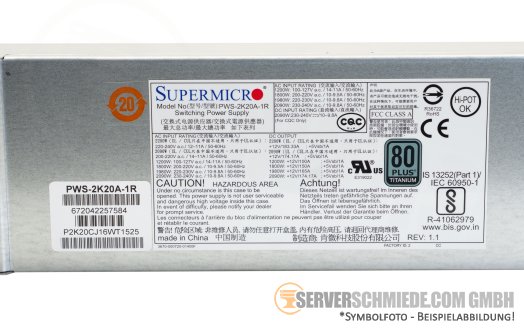 Supermicro 2200W PSU Netzteil PWS-2K20A-1R