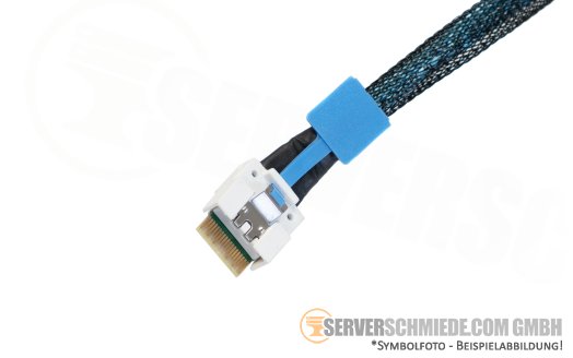 Supermicro 27cm SATA Kabel cable 1x SFF-8654 8i gerade to 1x SFF-8654 4i gerade AS-2015CS-TNR CBL-MCIO-1227EQS4