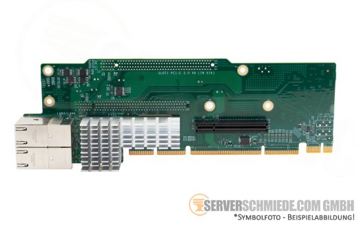 Supermicro 2U Ultra Riser Card 10Gbase-T Intel® X540 4x RJ45 1x PCI-E 3.0 x16 1x PCI-E 3.0 x8 (internal) for X10DRU-i+  X10DRU-X  X10QRH+ AOC-2UR6-i4XT