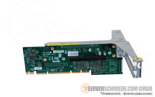 Supermicro 2U Ultra Riser with Cage 1x x16 + 1x x8 (internal) PCIe 3.0 + 4x 10 GbE RJ-45 AOC-2UR6-i4XT
