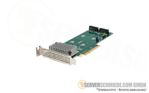 Supermicro 2x M.2 NVMe + SATA PCIe x8 Raid Storage Controller AOC-SLG4-2H8M2 +NEW+
