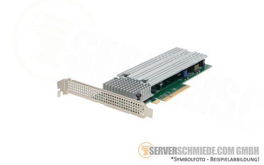 Supermicro 2x M.2 NVMe + SATA PCIe x8 Storage Controller RAID 0, 1 AOC-SLG4-2H8M2